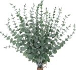 24pcs Eucalyptus Stems Artificial Eucalyptus Leaves Fake Greenery Branches Fake Flowers for Wedding Centerpiece Spring Easter Farmhouse Home Decoration