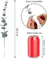 24pcs Eucalyptus Stems Artificial Eucalyptus Leaves Fake Greenery Branches Fake Flowers for Wedding Centerpiece Spring Easter Farmhouse Home Decoration - Image 2