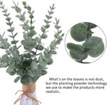 24pcs Eucalyptus Stems Artificial Eucalyptus Leaves Fake Greenery Branches Fake Flowers for Wedding Centerpiece Spring Easter Farmhouse Home Decoration - Image 3