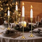 Candlestick Holders Taper Candle Holders, Candle Stick Holders Set of 3, Brass Gold Candlestick Holder, Candle Holder for Wedding Party Dining - Image 4