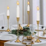 Candlestick Holders Taper Candle Holders, Candle Stick Holders Set of 3, Brass Gold Candlestick Holder, Candle Holder for Wedding Party Dining - Image 5
