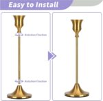 Candlestick Holders Taper Candle Holders, Candle Stick Holders Set of 3, Brass Gold Candlestick Holder, Candle Holder for Wedding Party Dining - Image 6