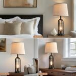 Black Table Lamps for Living Room Set of 2 - Farmhouse Lamps for Night Stands with USB A+C, Bedside Lamps for Bedroom, 24'' Industrial Lamp for Living Room End Tables - Image 4