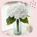 21In White Artificial Hydrangea Flowers 5 Pcs Fake Hydrangea Silk Flowers for Wedding Centerpieces Bouquets DIY Floral Decor Home Decoration with Stems - Image 5