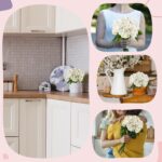 21In White Artificial Hydrangea Flowers 5 Pcs Fake Hydrangea Silk Flowers for Wedding Centerpieces Bouquets DIY Floral Decor Home Decoration with Stems - Image 7