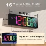 Large Digital Wall Mount Clock - Image 3