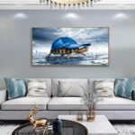 Lovely Sea Turtle Picture Canvas Wall Art - Image 7