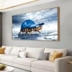 Lovely Sea Turtle Picture Canvas Wall Art - Image 5