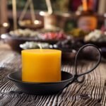 Matte Black Iron Pillar Candle Holder, with Handle, Simple Industrial Style ，Table Centerpiece Decoration，with Safety Spike - Image 4