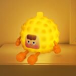 Cute Night Light, Silicone Adjustable Nursery Night Light with 3 Levels Dimmable Brightness Baby Rechargeable Touch Lamps for Cute Gifts, Kids Sleeping, Office Desk Decor