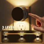 Night Lights Plug into Wall [2 Pack], Dusk to Dawn Sensor Nightlight, Brightness Adjustable, 3000K Soft White, Dimmable Plug in Night Light for Bedroom, Hallway, Stairs, Kitchen - Image 2