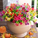 Artificial Flowers for Outdoor Indoor Garden Home Decoration, Faux Flower Daisy with Eucalyptus Leaves Fake Plants Greenery Boxwood Porch Patio, 12 Bundles - Image 7