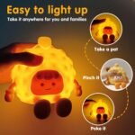 Cute Night Light, Silicone Adjustable Nursery Night Light with 3 Levels Dimmable Brightness Baby Rechargeable Touch Lamps for Cute Gifts, Kids Sleeping, Office Desk Decor - Image 4