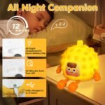Cute Night Light, Silicone Adjustable Nursery Night Light with 3 Levels Dimmable Brightness Baby Rechargeable Touch Lamps for Cute Gifts, Kids Sleeping, Office Desk Decor - Image 5