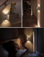 LED Night Light Plug in, Night Lights Plug into Wall, Light Sensor, 0-100LM, Soft White 3000K, Dimmable Night Light, Modern Nightlight for Hallway Bedroom Stairway, 2 Pack - Image 5