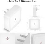 Sujeet Night Light, Night Lights Plug into Wall 4-Pack, Nightlight Plug in Night Lights, Dusk to Dawn Night Lamp Led Night Light for Bedroom, Bathroom, Hallway Warm White - Image 6