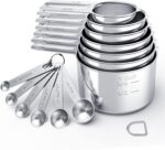 Measuring Cups and Spoons Set, Stainless Steel Cups & Spoons,Coffee Scoop Spoon, Kitchen Gadgets for Cooking & Baking
