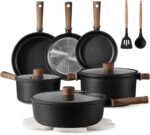 Nonstick Pots and Pans, Induction Cookware Set 16pcs Kitchen Cooking Sets, Pot and Pan Non Stick w/Frying pan (PFOS, PFOA Free)