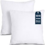 Utopia Bedding Throw Pillows Insert (Pack of 2, White) - 18 x 18 Inches Bed and Couch Pillows - Indoor Decorative Pillow