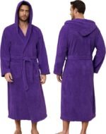 Men's Bathrobes with Hood, Soft Long Towel Robe for Men - Super Absorbent Quick Dry yet Warm