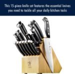 Premium Quality 15-Piece Knife Set with Block, Razor-Sharp, German Engineered Knife Informed by over 100 Years of Masterful Knife Making, Lightweight and Strong, Dishwasher Safe - Image 2