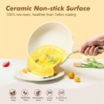 Ceramic Cookware Sets, Pots and Pans Set Non stick, 14-Piece Induction Cookware, Non toxic Healthy Non Stick Kitchen Cooking Set, with Frying Pans Set, PFAS PTFE PFOA PFOS Free - Image 2