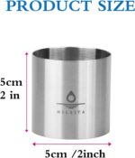 8 Pcs Seamless Mousse Cake Ring Molds, 2 Inch Food Ring Molds, Cake Cutter for Baking, Stainless Steel Round Cooking Rings, Small Size Dessert Mold for Cake and Pastry - Image 2