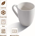 16 oz Large Coffee Mug with Handle Tea Cup Novelty Coffee Cup for Men Women Office Work, White - Image 2