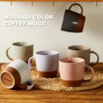 Morandi Color Ceramic Coffee Mugs Set of 6 (Large),18 oz Coffee Cups with Handle, Latte Mug, Big Mug for Women, Men, Great for Tea Hot Chocolate, Microwave Safe, Modern, Unique Style for Any Kitchen - Image 2