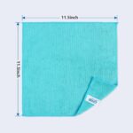 Microfiber Cleaning Cloth,12 Pack Cleaning Rags, Cleaning Towels with 4 Color Assorted, 11.5"X11.5"(Green/Blue/Yellow/Pink) - Image 2