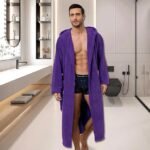 Men's Bathrobes with Hood, Soft Long Towel Robe for Men - Super Absorbent Quick Dry yet Warm - Image 2