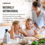 3-Piece Kitchen Cutting Board Set, Reversible Chopping Boards for Meal Prep and Serving, Charcuterie Board Set, Wood Cutting Boards, Assorted Sizes, Bamboo - Image 3