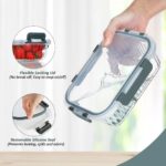 10 Packs Glass Meal Prep Containers with Lids, Glass Food Storage Containers Set, Airtight Lunch Containers, Microwave, Oven, Freezer and Dishwasher Safe, Gray - Image 3
