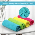 Microfiber Cleaning Cloth,12 Pack Cleaning Rags, Cleaning Towels with 4 Color Assorted, 11.5"X11.5"(Green/Blue/Yellow/Pink) - Image 3