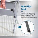 Collapsible Clothes Drying Rack – Durable, Space-Saving Laundry & Towel Rack, Sturdy Clothing Rack for Hanging Clothes Indoors & Outdoors, Steel - Image 3