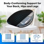 Travel Seat Cushion with LiquiCell Technology – Thin Orthopedic Butt Pillow for Sciatica, Tailbone, Coccyx & Back Pain – Seat Pad for Car Driving, Truck, Wheelchair, Airplane, Office, Home Use - Image 3
