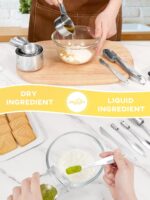 Measuring Cups and Spoons Set of 15 Piece, Metal Stainless Steel Measuring Cups and Spoons Set for Baking Cooking, Dry and Liquid Ingredients - Image 4