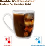 16 oz Large Coffee Mug with Handle Tea Cup Novelty Coffee Cup for Men Women Office Work, White - Image 4