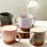 Morandi Color Ceramic Coffee Mugs Set of 6 (Large),18 oz Coffee Cups with Handle, Latte Mug, Big Mug for Women, Men, Great for Tea Hot Chocolate, Microwave Safe, Modern, Unique Style for Any Kitchen - Image 4