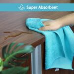 Microfiber Cleaning Cloth,12 Pack Cleaning Rags, Cleaning Towels with 4 Color Assorted, 11.5"X11.5"(Green/Blue/Yellow/Pink) - Image 4