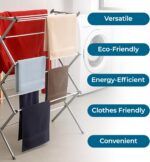 Collapsible Clothes Drying Rack – Durable, Space-Saving Laundry & Towel Rack, Sturdy Clothing Rack for Hanging Clothes Indoors & Outdoors, Steel - Image 4