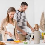 Kitchen Knife Set, TownSelection 6-Pieces Khaki Sharp Knife Set for Kitchen, Non-stick Non-slip Stainless Steel Chef Knife Set with Universal Knife Block Suitable for Home & Restaurant (Khaki) - Image 5