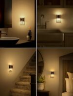 Night Lights Plug into Wall: LED Dimmable Night Light, Bedroom Decor, Dusk to Dawn Sensor, Vintage Night Lamp for Kids Bathroom Hallway Toilet Stairway Kitchen, Adjustable Brightness Soft White 3000K - Image 5