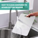 Stainless Steel Cutting Board, 3 PCS Cutting Boards for Kitchen, 304 Stainless Non Stick Chopping Cutting Board for Meat Fruit & Vegetable (15.3 x 11, 13.4 x 9, 11.8 x 7.9 in) - Image 5