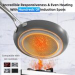 14PC Healthy Pots and Pan With 9H Anti-scratch Coating, 2-Layer Non-Stick Ceramic&PFAS Free, Sensitively&Evenly Induction Cooking, Enhanced Flavor with Infrared Cookware, Dishwasher Safe - Image 5