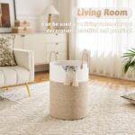 Laundry Basket,Woven Cotton Rope Laundry Hamper,60L for Decor Storage of Dirty Clothes,Toys and Blankets in Bathroom,Baby Room and Living Room - Image 5