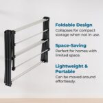 Collapsible Clothes Drying Rack – Durable, Space-Saving Laundry & Towel Rack, Sturdy Clothing Rack for Hanging Clothes Indoors & Outdoors, Steel - Image 5