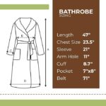 100% Cotton Terry Shawl Collar Bathrobe with Slippers – One Robe, Plush Spa Robe for Men & Women, Unisex One Size, White - Image 5