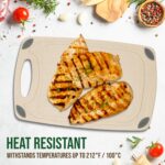 2-Piece Reversible Cutting Board Set Made from Natural Food Grade Wheat Straw Material - Eco-Conscious Alternative to Plastic - Gluten Free & BPA Free Chopping Boards for Kitchen - Image 6