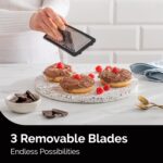 Cheese Grater with Garlic Crusher- Box Grater Vegetable Shredder with 3 Stainless Steel Blades - Graters for Kitchen- Cheese Graters with Handle - Garlic Mincer Tool and Vegetable Peeler - Image 6